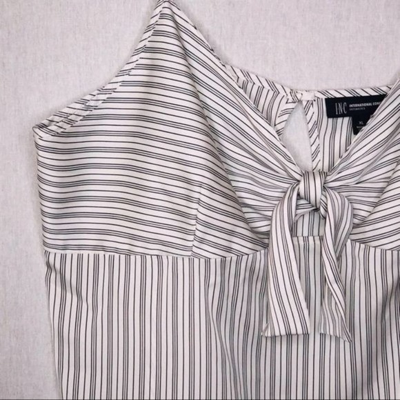 Inc knot front Spaghetti strap pajama tank top XL - Picture 2 of 9